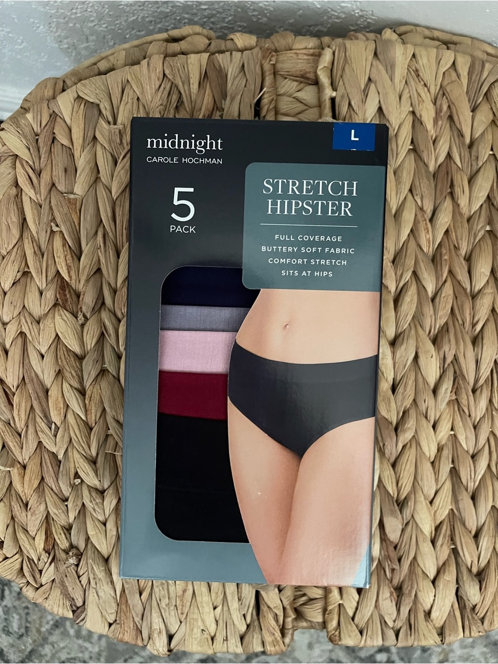 Midnight by Carole Hochman Dark Multi Stretch Hipster 5-Pack